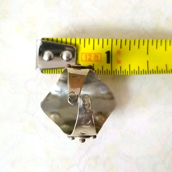 Southwestern Boho Tribal Turquoise Hand Crafted Adjustable Band Ring - Picture 11 of 16